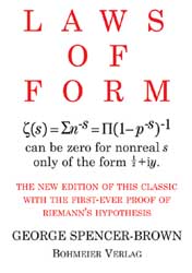 Dies ist das Cover des Buches Laws of Form, erschienen im Bohmeier Verlag.